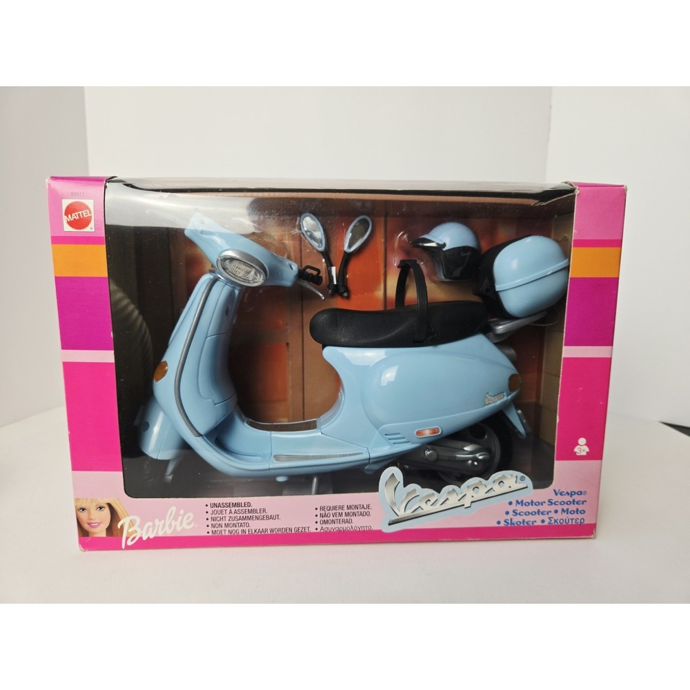 Mattel Barbie doll Vespa vehicle NRFB Scooter 88917